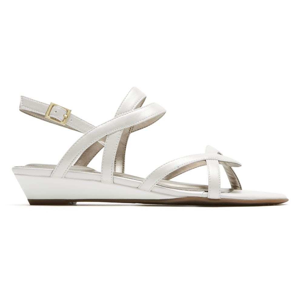 Sandálias Mulher Rockport Total Motion Zandra Slingback Branco,Portugal KTAGN-5729